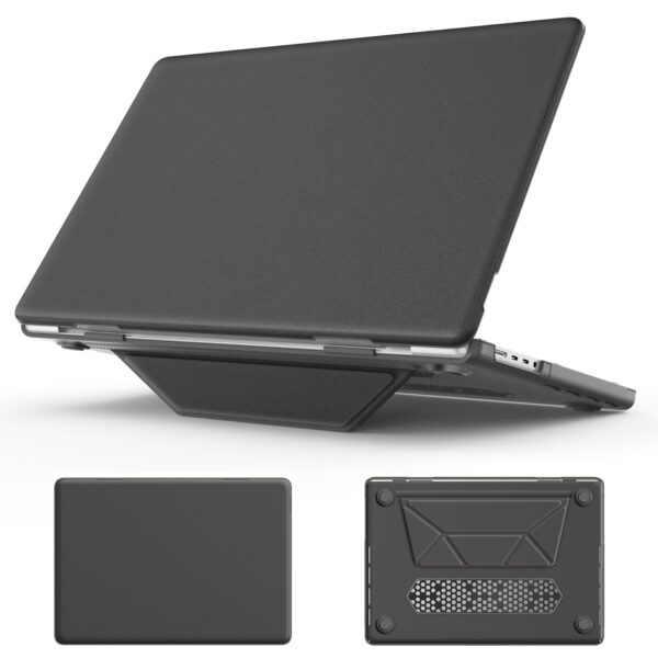 Turtle Shift vegan leer Laptopcover MacBook Pro 16' inch - 2023 / 2021 - A2485 / A2780 / A2991 - Grijs