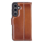 Solidenz Moda Book Samsung Galaxy S25 Plus echt leren hoesje - Bruin - Afbeelding 2