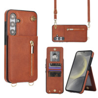 Solidenz Fashion Wallet case with drawstring Samsung Galaxy S24 FE – Brown