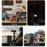 Joyroom 100W XXL Power Bank met uitklapbare Licht voor buiten - 75000mAh inclusief 100W kabel USB-C - Olijfgroen - Afbeelding 9