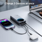 Joyroom 65W Digital Display Snellader Power Bank - 20000 mAh inclusief 100W USB-C Kabel - Zwart - Afbeelding 8