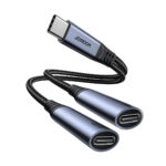 variatie Joyroom Audio Adapter – Transfer Series 2-in-1 Audio Adapter – Type-C naar Dual Type-C – Zwart