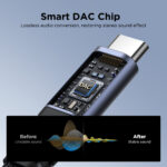 Joyroom Audio Adapter - Transfer Series 2-in-1 Audio Adapter - Type-C to Dual Type-C - Black - Image 6