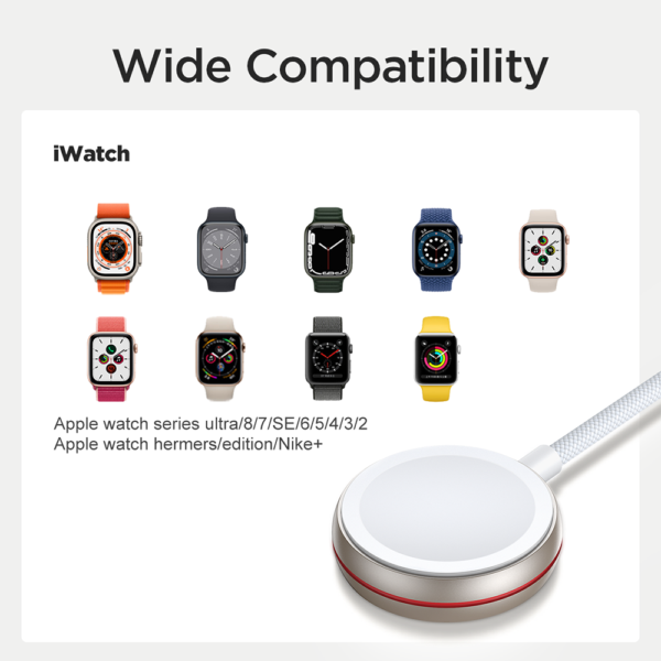 Joyroom Draadloze Oplader voor Apple Watch - 1,2 Meter - Rosegoud - Afbeelding 11