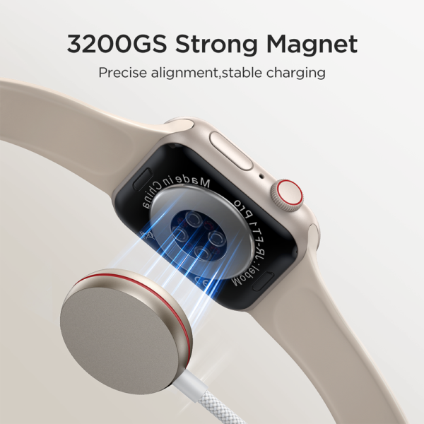 Joyroom Draadloze Oplader voor Apple Watch - 1,2 Meter - Rosegoud - Afbeelding 7