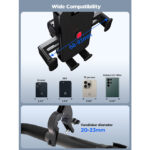 Joyroom Phone Holder for Bicycle and Motorbike - Handlebar Holder - Black - Image 7