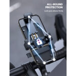Joyroom Phone Holder for Bicycle and Motorbike - Handlebar Holder - Black - Image 8