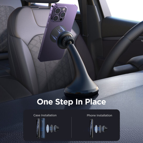 Joyroom Universele Magnetische telefoonhouder voor het Dashboard en Ruit - Zwart - Afbeelding 7