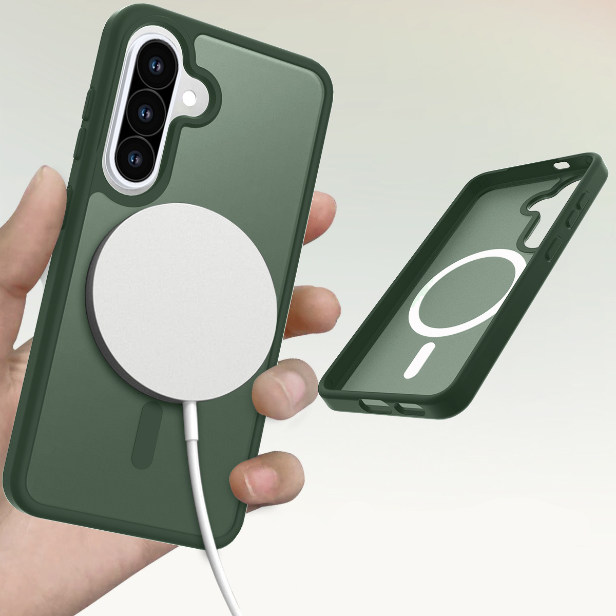 Solidenz Frosted Samsung Galaxy A56 / A36 Case - Green - Image 5