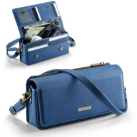 Solidenz Universeel Schoudertas voor Telefoon en Portemonnee tot 7.5 inch – Blauw