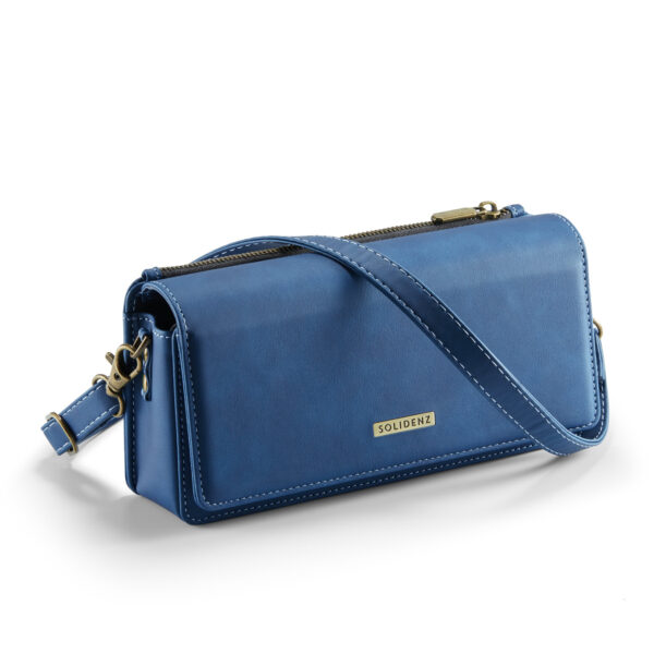 Solidenz Universeel Schoudertas voor Telefoon en Portemonnee tot 7.5 inch - Blauw - Afbeelding 2