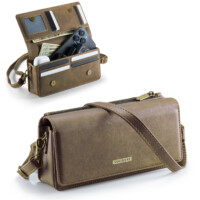 Solidenz Universeel Schoudertas voor Telefoon en Portemonnee tot 7.5 inch – Bruin