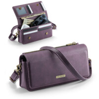 Solidenz Universeel Schoudertas voor Telefoon en Portemonnee tot 7.5 inch – Paars