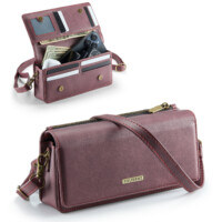 Solidenz Universeel Schoudertas voor Telefoon en Portemonnee tot 7.5 inch – Rood