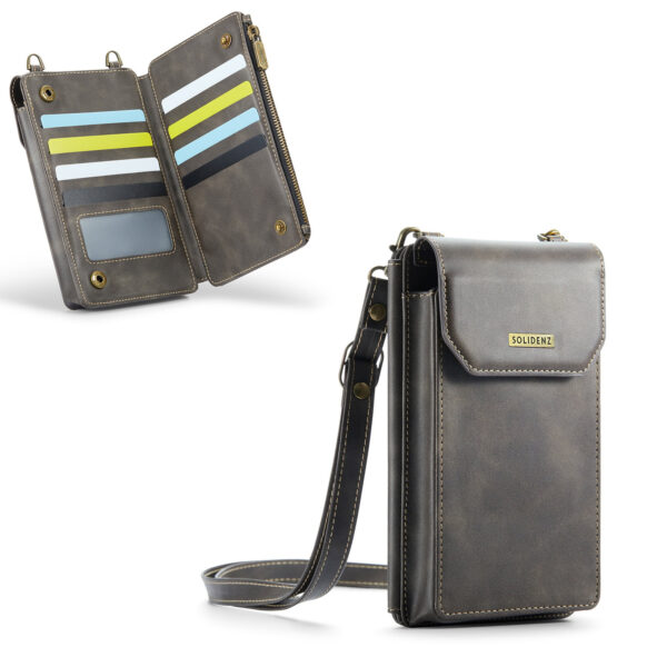 Solidenz Universeel Telefoonhoes en portemonnee tot 7.3 inch - Bruin