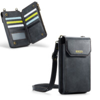 Solidenz Universeel Telefoonhoes en portemonnee tot 7.3 inch – Zwart