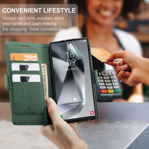 Solidenz Urban Book Samsung Galaxy S25 Ultra hoesje - Groen - Afbeelding 8
