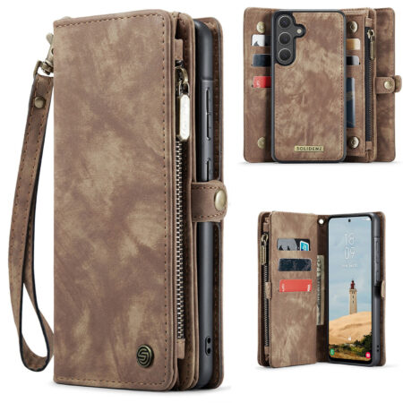 Solidenz Urban Wallet Samsung Galaxy S25 hoesje – Bruin