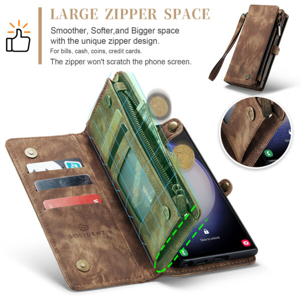 Solidenz Urban Wallet Samsung Galaxy S25 Ultra hoesje - Bruin - Afbeelding 10