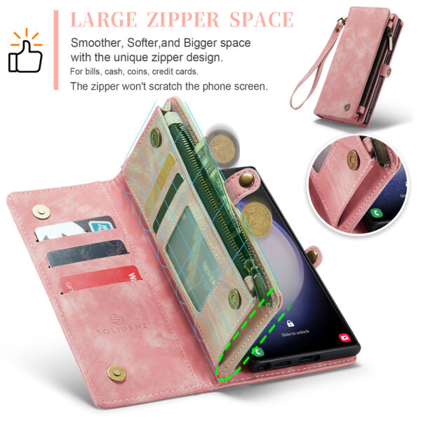 Solidenz Urban Wallet Samsung Galaxy S25 Ultra hoesje - Roze - Afbeelding 10