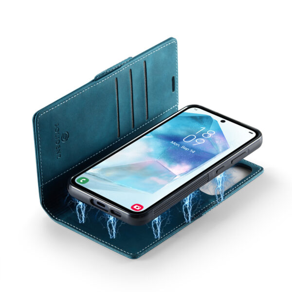 Solidenz 2-in-1 MagSafe Wallet Case for Samsung Galaxy S24 FE - Blue - Image 4