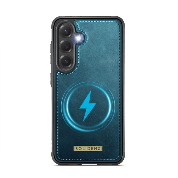 Solidenz 2-in-1 MagSafe Wallet Case for Samsung Galaxy S24 FE - Blue - Image 5