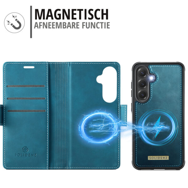 Solidenz 2-in-1 MagSafe Wallet Case for Samsung Galaxy S24 FE - Blue - Image 7