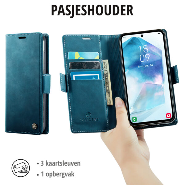 Solidenz 2-in-1 MagSafe Wallet Case for Samsung Galaxy S24 FE - Blue - Image 8