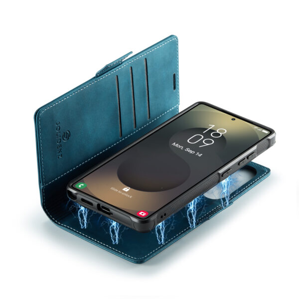 Solidenz 2-in-1 MagSafe Wallet Case for Samsung Galaxy S25 Ultra - Blue - Image 4