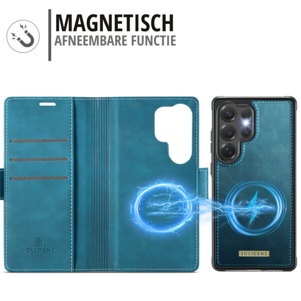 Solidenz 2-in-1 MagSafe Wallet Case for Samsung Galaxy S25 Ultra - Blue - Image 7