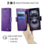 Solidenz 2-in-1 MagSafe Wallet Case voor iPhone 16 Plus - Paars - Afbeelding 8
