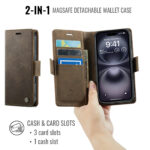 Solidenz 2-in-1 MagSafe Wallet Case voor iPhone 16 Pro - Bruin - Afbeelding 8