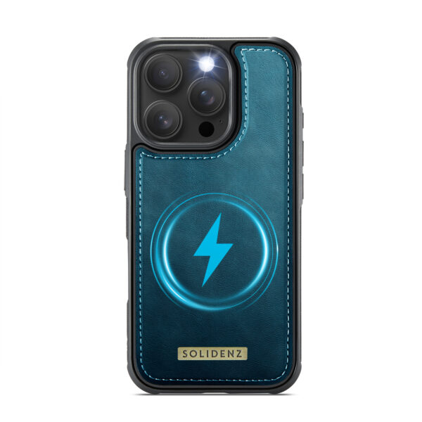 Solidenz 2-in-1 MagSafe Wallet Case for iPhone 16 Pro - Blue - Image 5