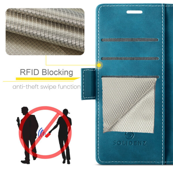 Solidenz 2-in-1 MagSafe Wallet Case for iPhone 16 Pro - Blue - Image 9