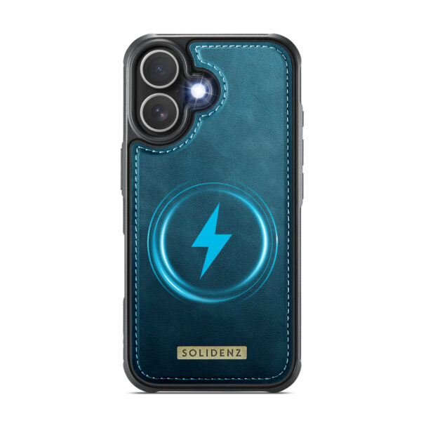 Solidenz 2-in-1 MagSafe Wallet Case for iPhone 16 - Blue - Image 5