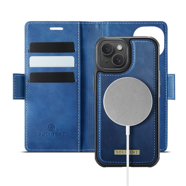 Solidenz 2-in-1 MagSafe Wallet Case voor iPhone 14 - Blauw