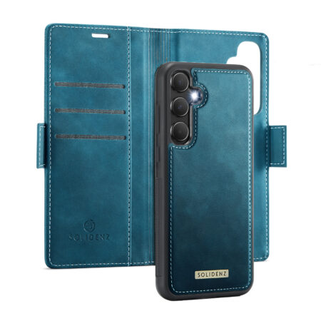 Solidenz 2-in-1 Magnetic Wallet Case for Samsung Galaxy A56 – Blue
