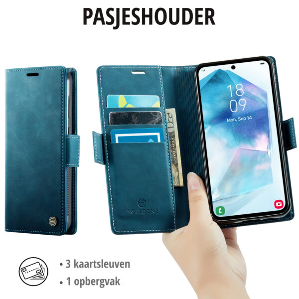 Solidenz 2-in-1 Magnetic Wallet Case for Samsung Galaxy A36 - Blue - Image 8