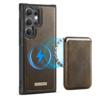 Solidenz MagSafe Wallet Backcover voor Samsung Galaxy S24 Ultra – Bruin