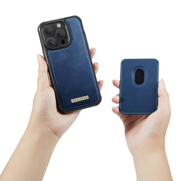 Solidenz MagSafe Wallet Backcover voor iPhone 15 Pro Max - Blauw - Afbeelding 10
