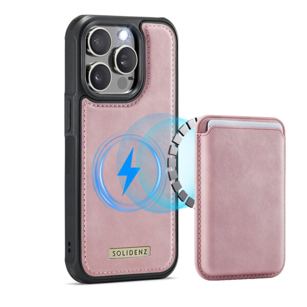 Solidenz MagSafe Wallet Backcover voor iPhone 15 Pro - Roze