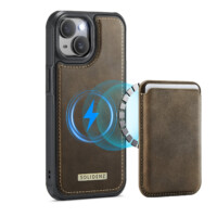 Solidenz MagSafe Wallet Backcover for iPhone 15 Plus – Brown