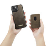 Solidenz MagSafe Wallet Backcover voor iPhone 14 - Bruin - Afbeelding 10