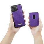 Solidenz MagSafe Wallet Backcover voor iPhone 15 - Paars - Afbeelding 10