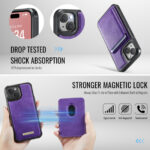 Solidenz MagSafe Wallet Backcover voor iPhone 15 - Paars - Afbeelding 5