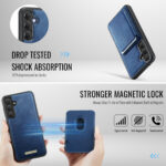 Solidenz Magnetisch Wallet Backcover voor Samsung Galaxy A55 - Blauw - Afbeelding 6