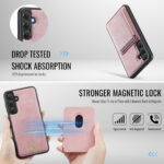 Solidenz Magnetisch Wallet Backcover voor Samsung Galaxy A56 - Roze - Afbeelding 5