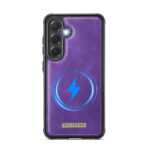 Solidenz Magnetisch Wallet Backcover voor Samsung Galaxy S24 FE - Paars - Afbeelding 5