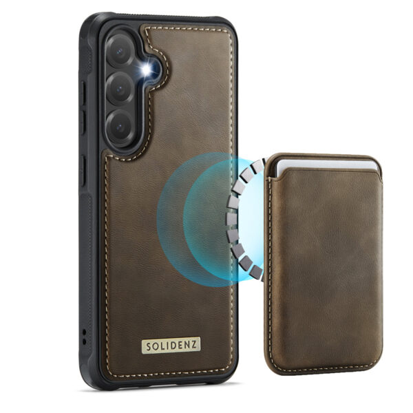 Solidenz MagSafe Wallet Backcover voor Samsung Galaxy S25 Plus - Bruin