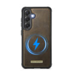 Solidenz Magnetisch Wallet Backcover voor Samsung Galaxy S24 FE - Bruin - Afbeelding 5